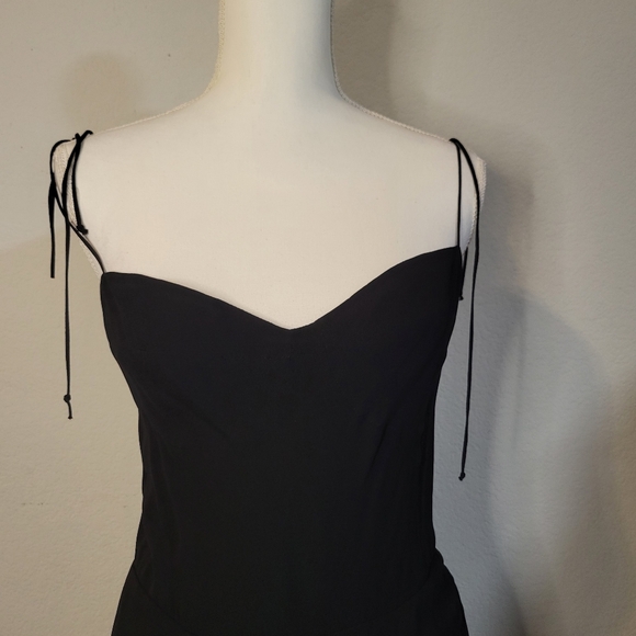 Reformation Black Strapless Sweetheart Sheath Dress - Picture 2 of 4
